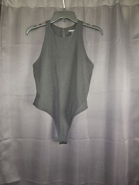 Banana Republic Factory Black Sleeveless High-Neck Bodysuit